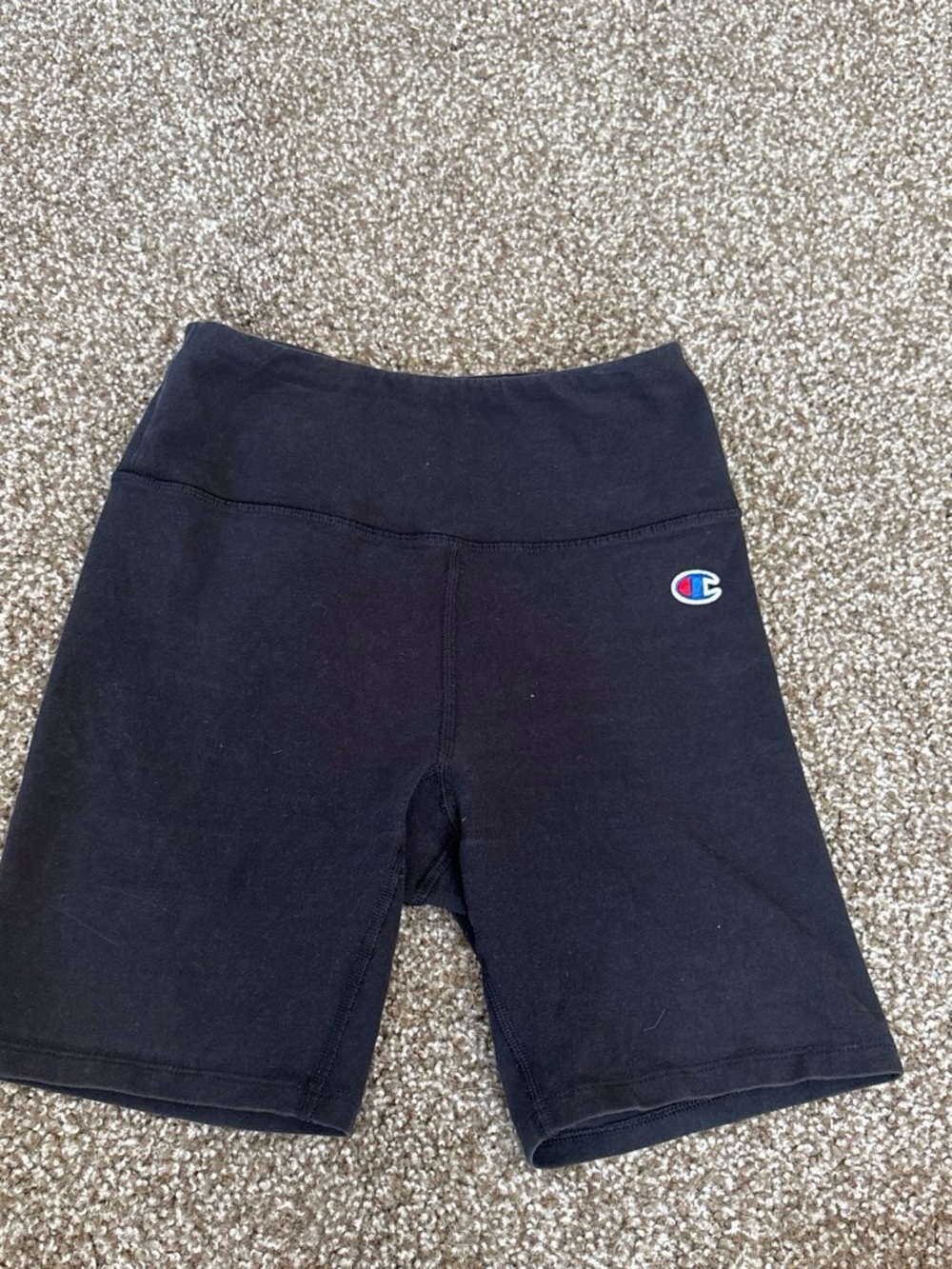 Champion Black Girls' Bike Shorts with Logo